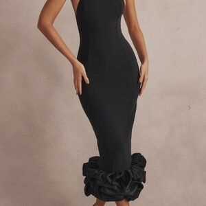 House of CB  juniper Black peplum dress